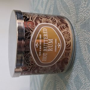 Hot Buttered Rum 3 Wick Candle Bath and body works